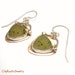 Kiwi Green Sparkly Drusy Earrings, Silver, Brass