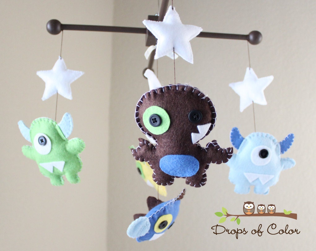 Baby Mobile Baby Crib Mobile Nursery Monsters Mobile
