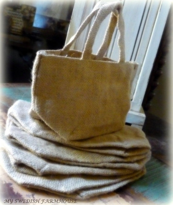 Burlap Bag with Handle Favor Bags Gift Bag DIY Party
