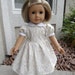 White Floral Dress for Kit or Ruthie or 18 inch doll