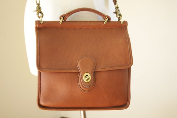 vintage brown coach purse// willis coach purse by dustysociety