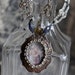 Assemblage necklace vintage Mary and Child gemstones rhinestones rosary beads assemblage jewelry- A Mother's Love by French Feather Designs.