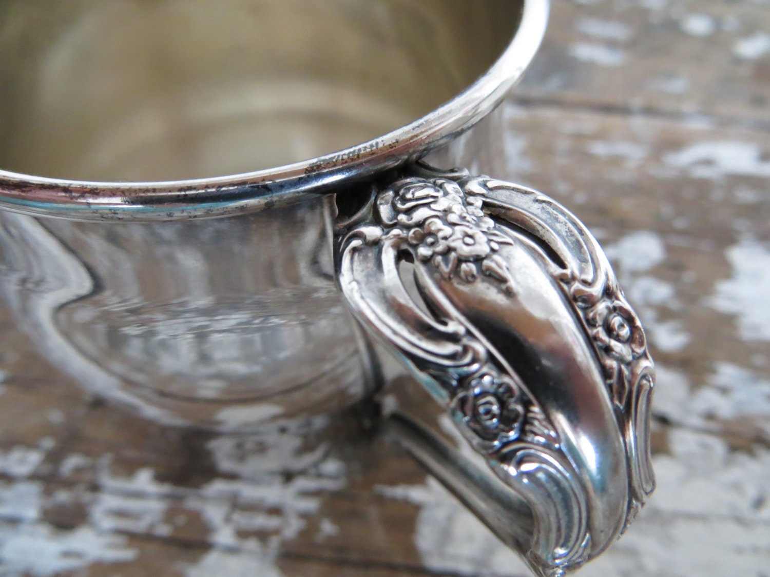 Vintage Baby Cup Oneida Silver Plate Baby by