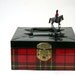 Hamilton Skotch box, red plaid tin litho with handle