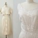 Leaf print linen dress Scalloped Jacket/ 60s linen dress / 28 Waist