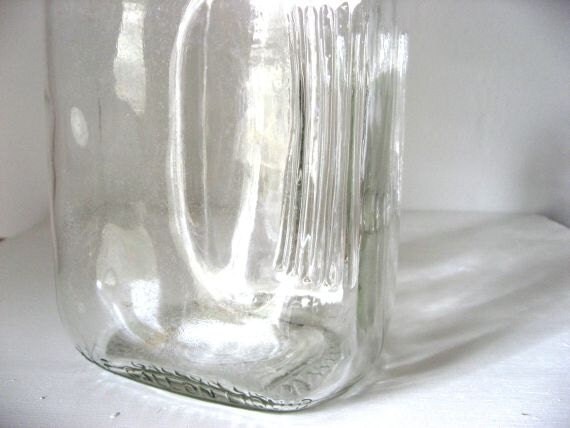 Vintage Milk Bottle Glass Half Gallon Mid Century