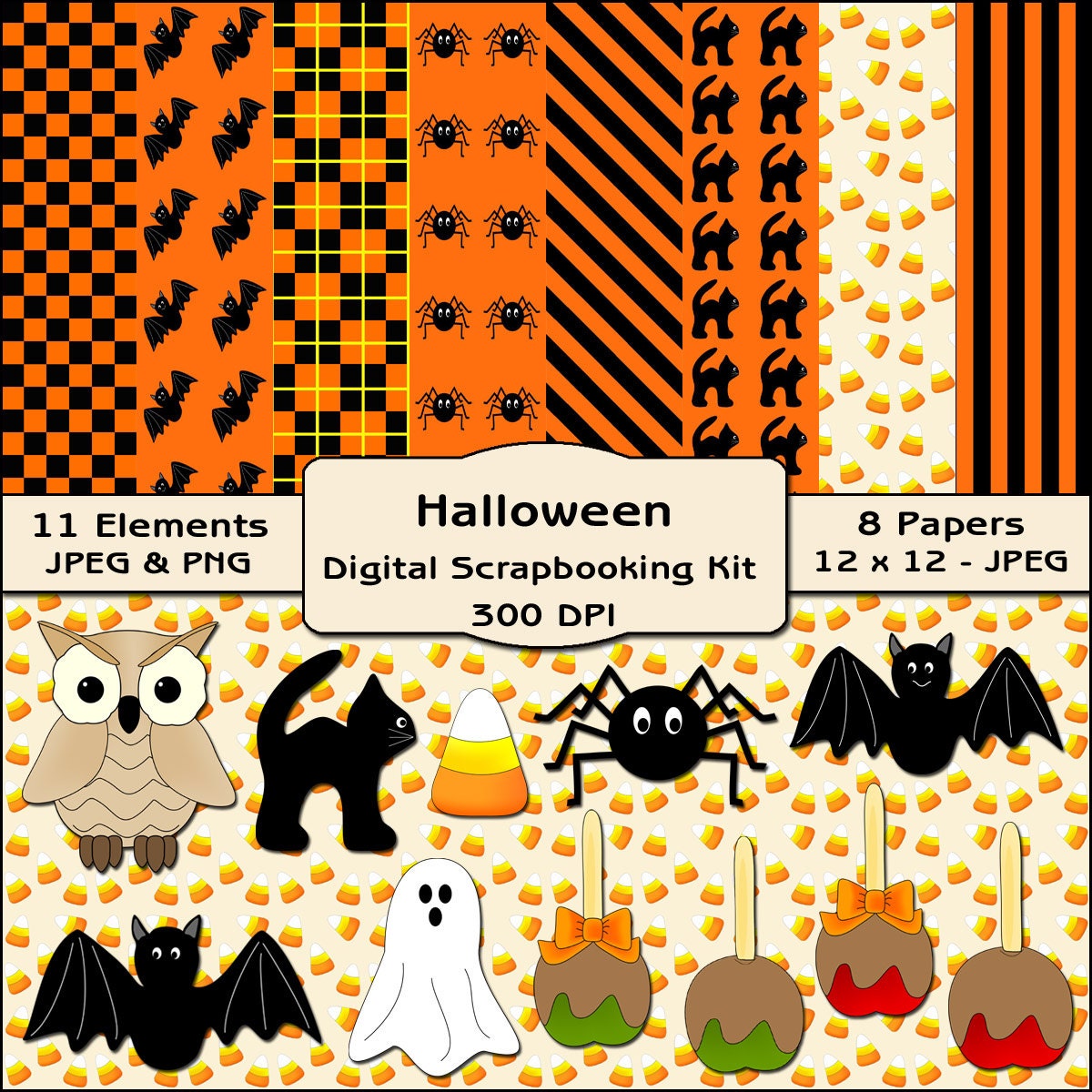 Download Halloween Digital Scrapbooking Kit Halloween Background