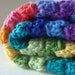 Granny Stripe Rainbow Blanket, Washable WOOL Afghan