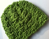 Crochet Baby Hat, Apple Green Baby Hat, Newborn Hat, Crochet Baby Hat, Newborn Baby Hat, Green Infant Hat, Crochet Shell Hat