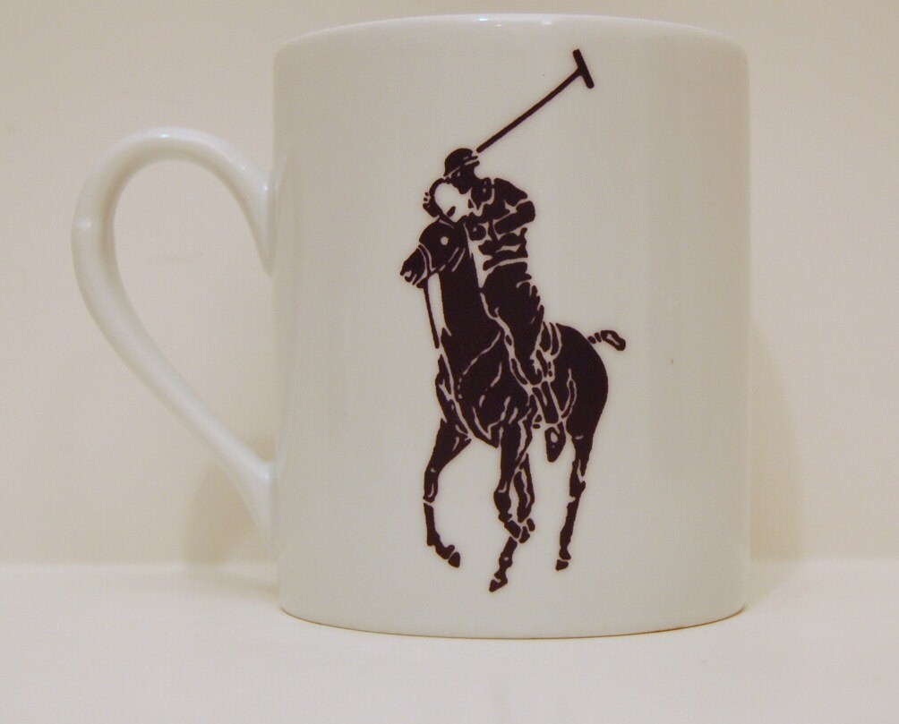 vintage ralph polo mug black and white ceramic vintage ralph polo mug black and white ceramic