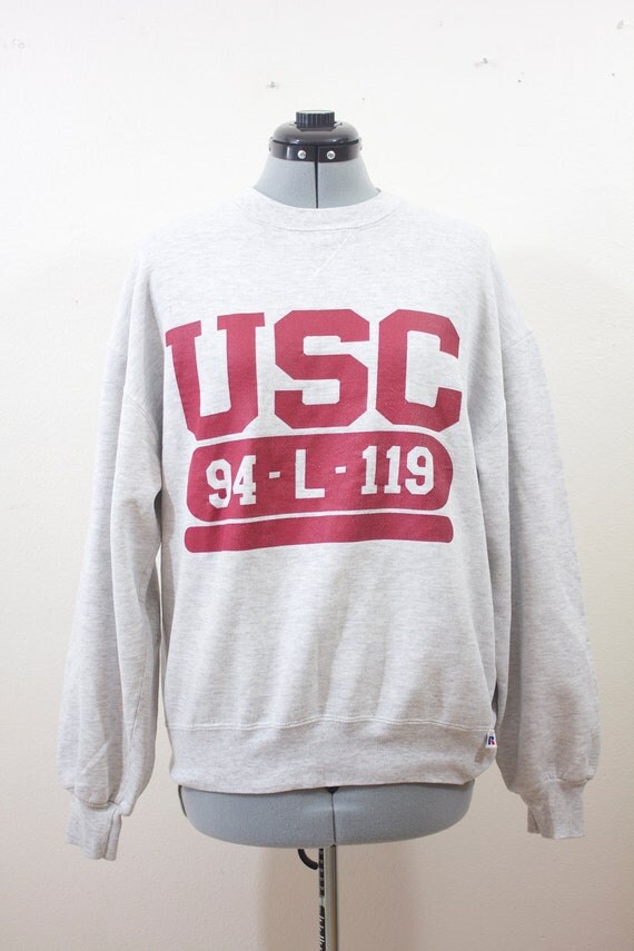 Vintage Retro USC Sweatshirt by VintageWestCoast on Etsy