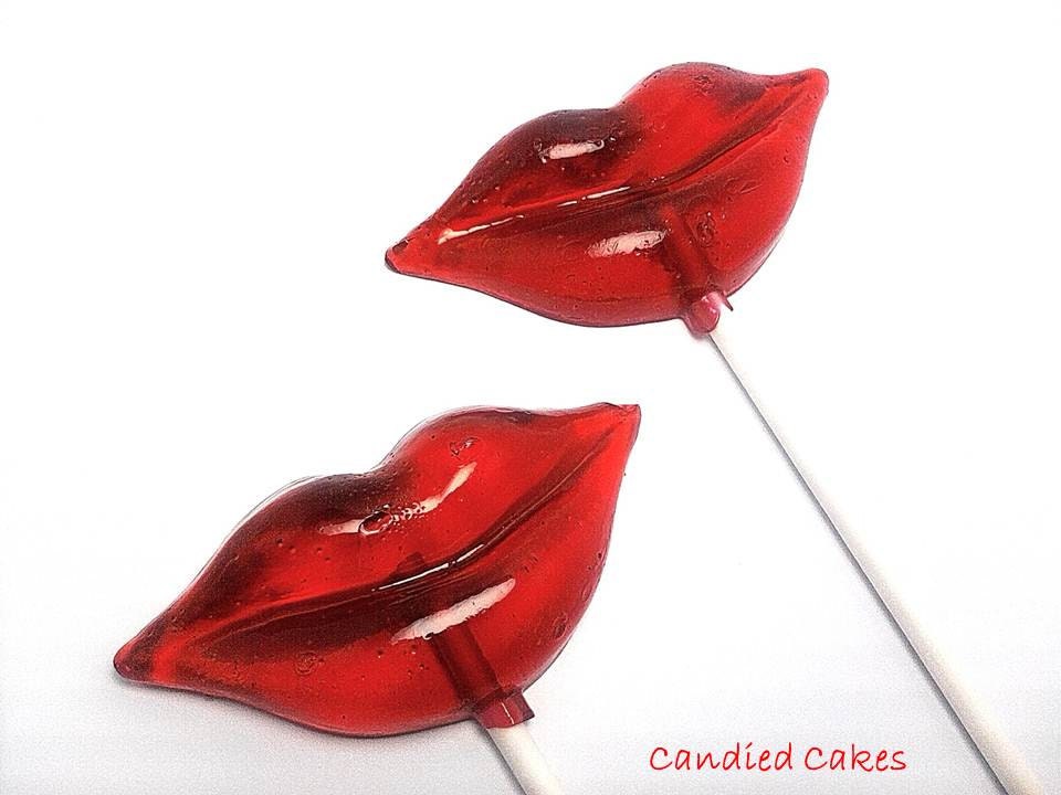 12 KISSING LIP LOLLIPOPS Pick Any Color and Flavor