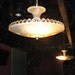 2 Art Deco chandeliers Hollywood Regency light fixtures art glass 16" across matching pair