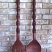 Giant Tiki Souvenir Teak Fork And Spoon