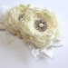 Wedding Butter Cream Ivory Flower Shoe Clips - Set of 2/ Handmade Accessories/ Free Shipping on Additional Items