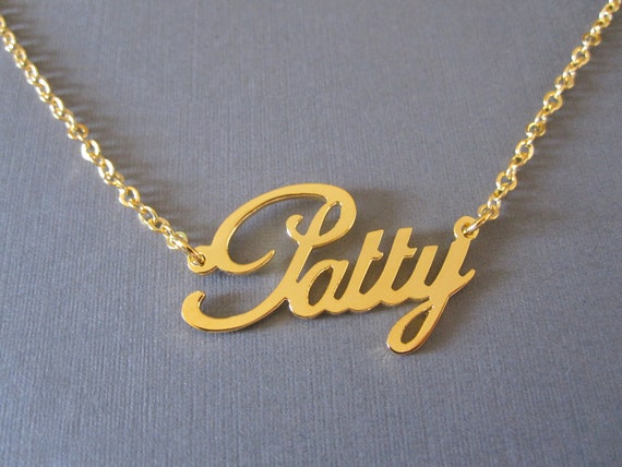 Items similar to Personalized Gold Name Necklace on Etsy