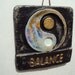 Cast Cement Stone Yin Yang Balance Wall Hanging ooak Save With Coupon