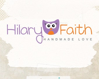 Lovely owl logo design premade ooak logo for photographers boutique logo business branding and watermark