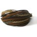 brown leather wrap bracelet, boho, suede, chain, ribbon, shabby chic, triple wrap