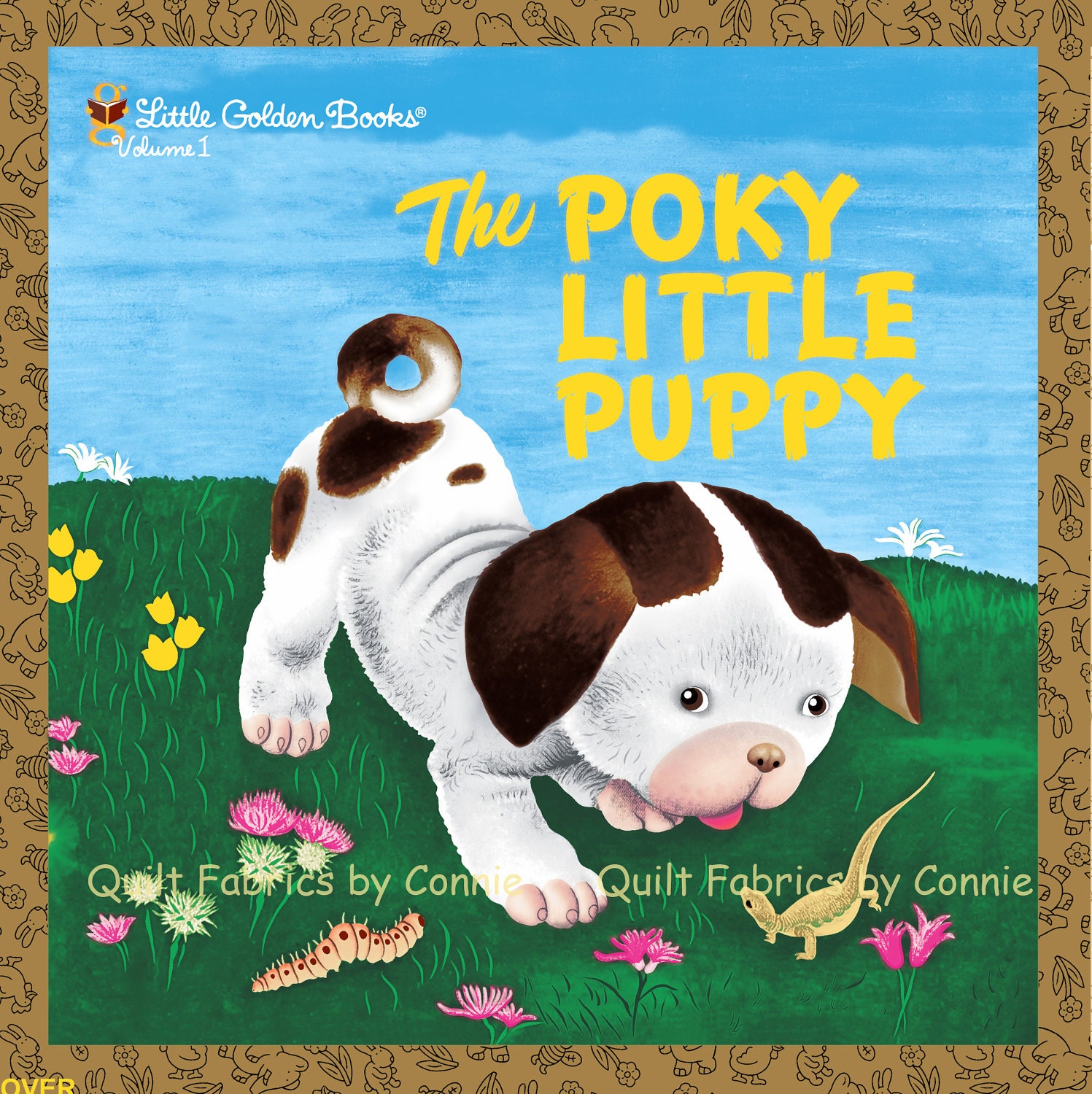 The Poky Little Puppy Fabric Golden Book by Quilting