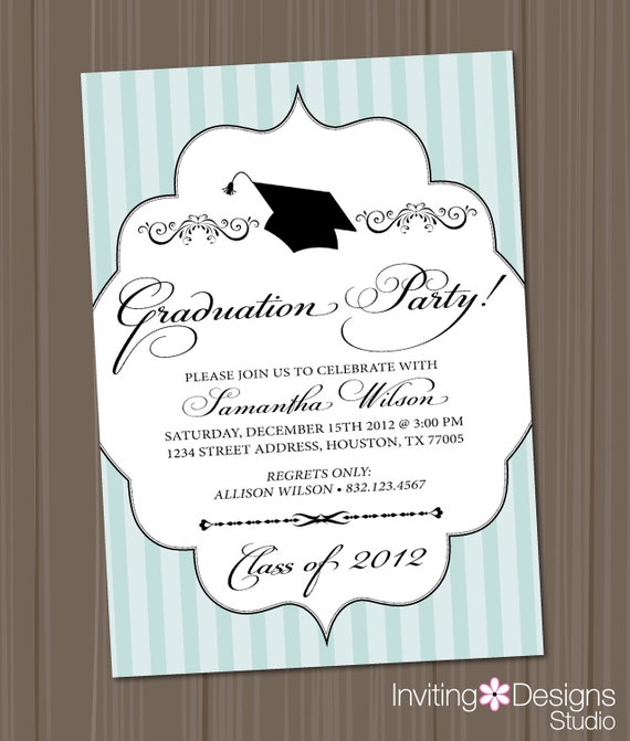 Items similar to Graduation Party Invitation (PRINTABLE FILE ...