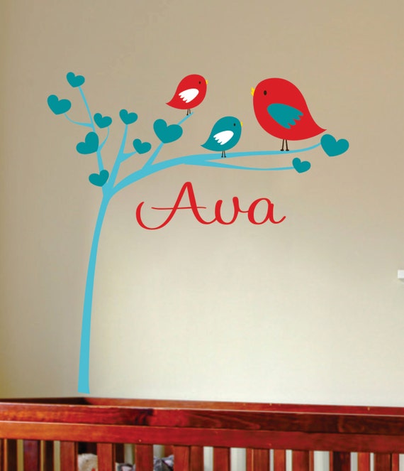 Bird Wall Decal Nursery Wall Art Childrens Wall Decal