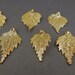 Real Birch Leaf Petit edged in 24k gold pendant charm