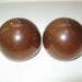 Reserved for K: Danish Modern Round Ball Shaped Teak Salt & Pepper Shaker Set