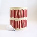 Raspberry Red Screen Printed Drum Lamp Shade - BLACK FRIDAY SALE