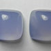 AAA Namibian blue chalcedony matched pair square pyramid cushion Designer cabs