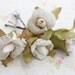 White Millinery Roses Paper Flower Hair Pins. Woodland. Rustic Hair Pins. Bridal. Wedding. Whimsical. Romantic. Fall. Autumn.