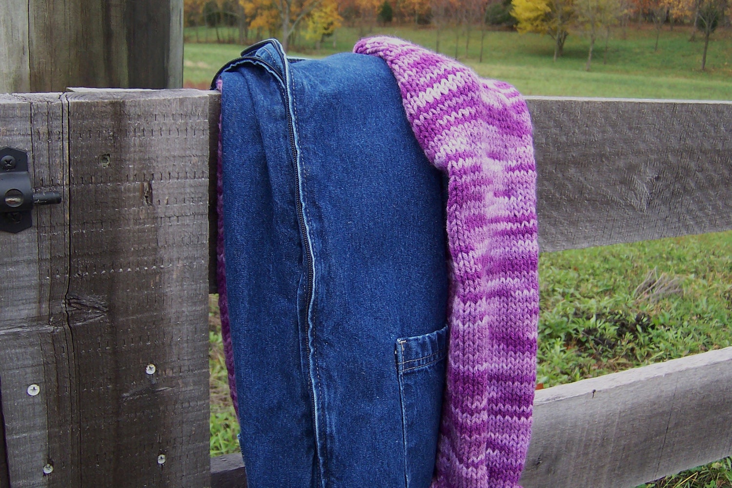 Denim Barn Coat Women's 1X Sweater Sleeves Orchid Bust