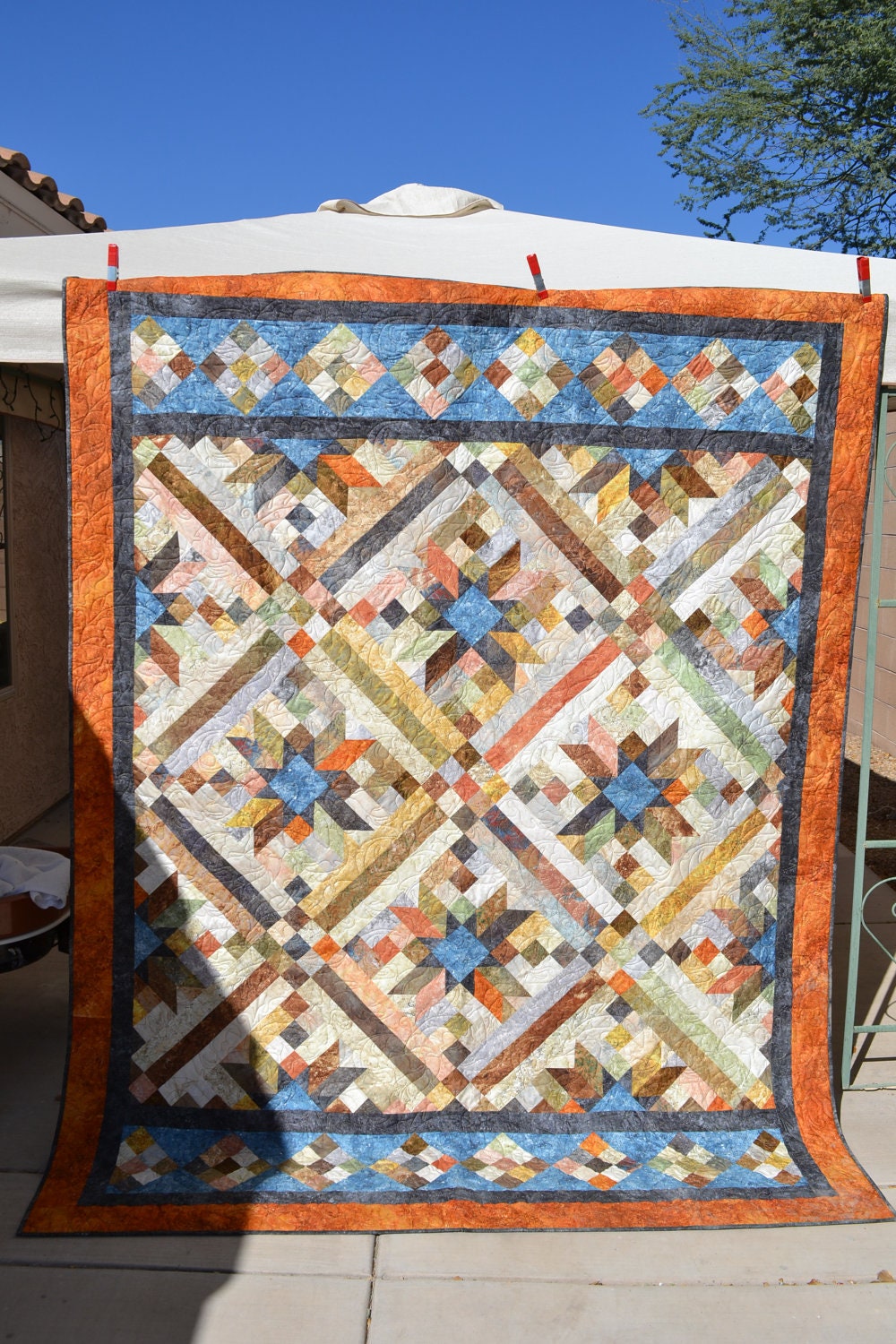 Twin Size Quilt Smoky River Pattern
