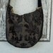 Bohemian Gypsy Bag Purse Cut Chenille Aubergine Eggplant Crossbody Slouchy Hobo