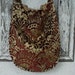 Bohemian Victorian Bag Purse Gypsy Burgundy Cut Velvet Hobo Slouchy