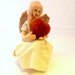 Art doll cloth Guardian angel Christmas doll needlefelt heart soft sculpture