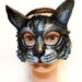 Gray Tabby Cat Leather Mask by LibertiniArts on Etsy