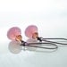 Handmade Romantic & Feminine Earrings with Pink Glass and Crystal - LAST PAIR