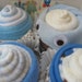Baby Boy Onesie, Burp Cloth and Washcloth Cupcake 8 Piece Baby Gift Set, So Adorably Sweet