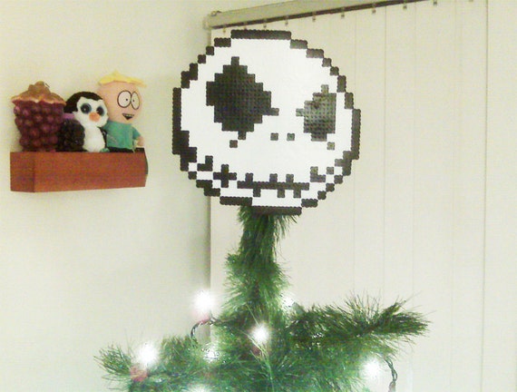 ... Nightmare Before Christmas Perler Bead Jack Christmas Tree Topper on