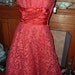 Stunning 1950s red evening dress