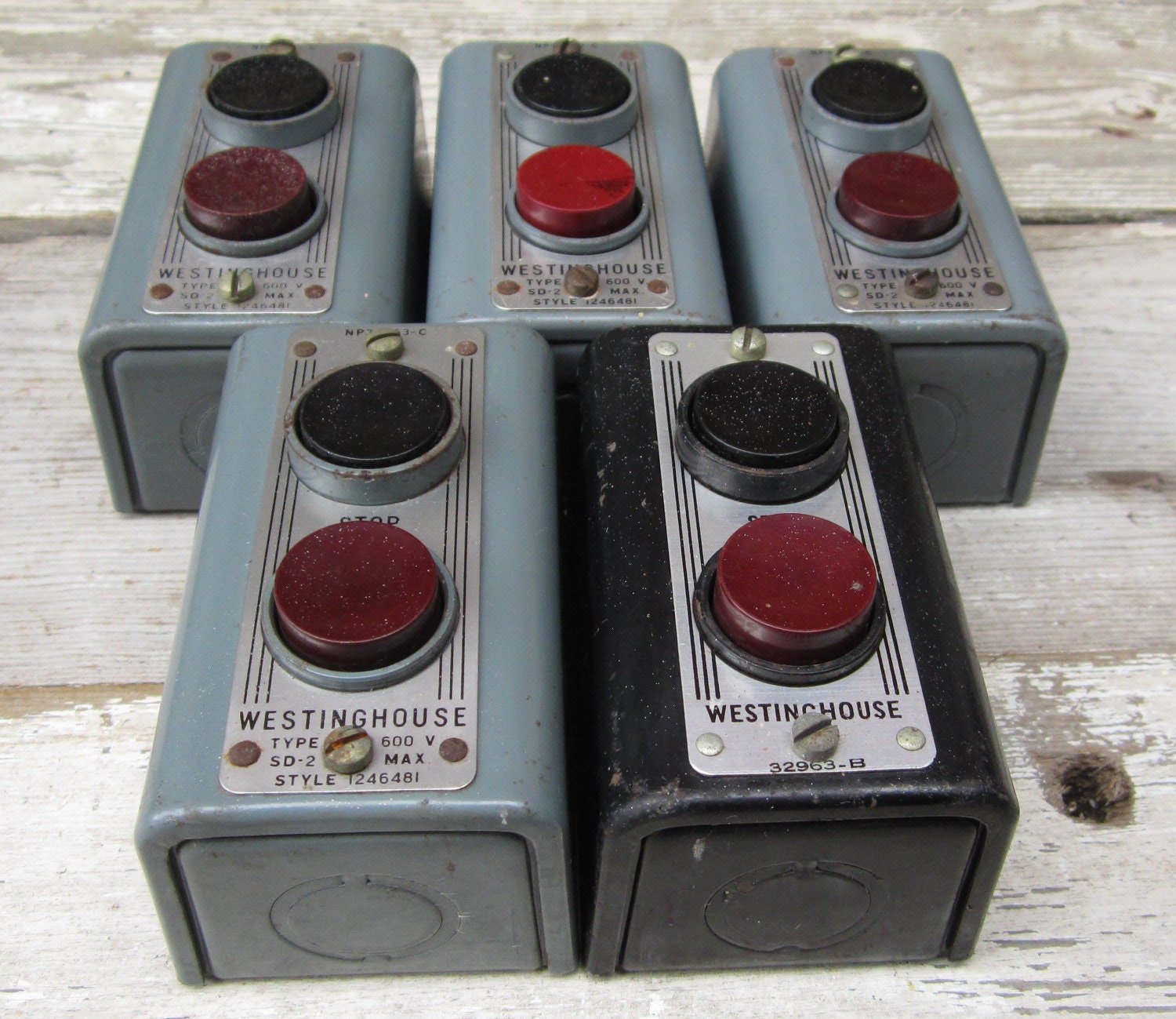 Vintage Industrial Start Stop Switch Box Metal Westinghouse