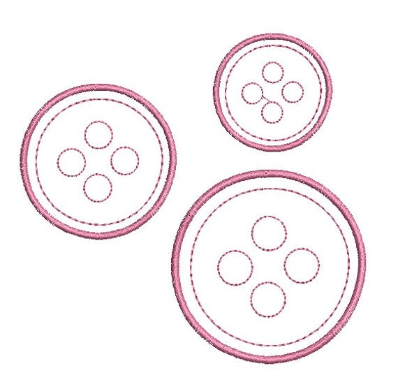 Instant download Button machine embroidery design for