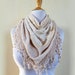 Scarf "Verena" in BEIGE with rich lace edge - scarflette cowl neckwarmer - Autumn/Winter