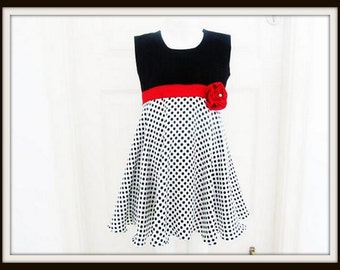 Girls Sewing Pattern Dress ,INSTANT DOWNLOAD, Pdf Pattern, Vintage Style, Rosette Dress, Childrens Dress Sewing Pattern