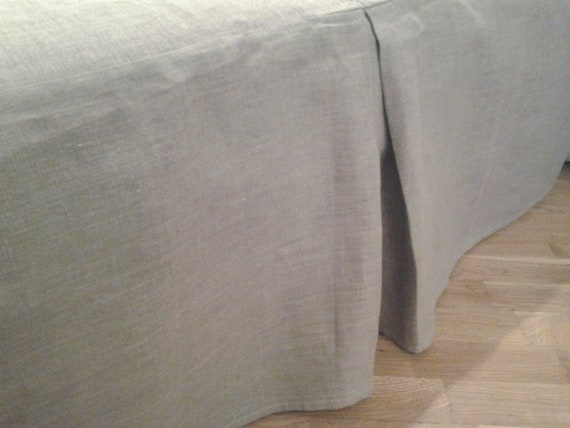 Linen Bed Skirt Grey Gray Twin ECO