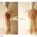 FREE SHIPPING -Amor Vintage Inspired Duchess Nude brown Tulle Lace Whimsical Lace Dress -Size S-M-