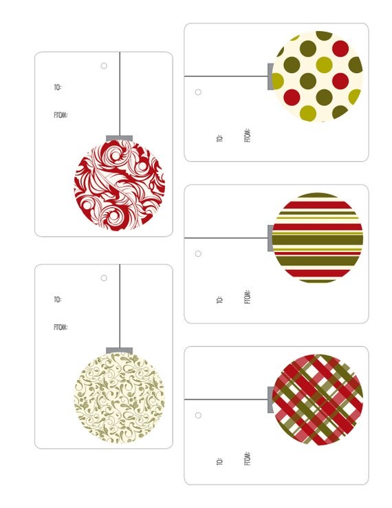 items similar to printable christmas bulb gift tags items similar to printable christmas bulb gift tags