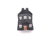 Grey black saltbox style house magnet, style number three