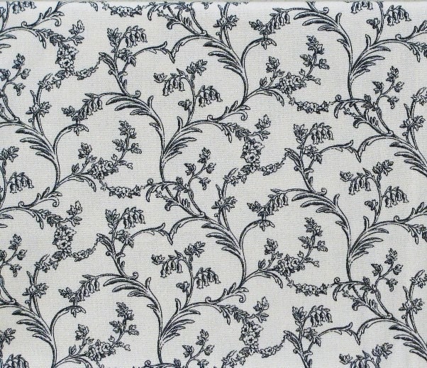 Braemore Black Vines Toile Decorator Fabric 1 yard